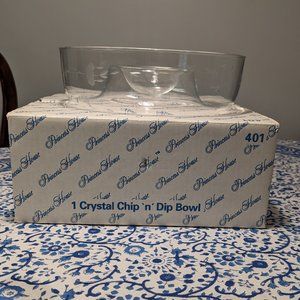 VTG Princess House Glass Chips and Dip Bowl